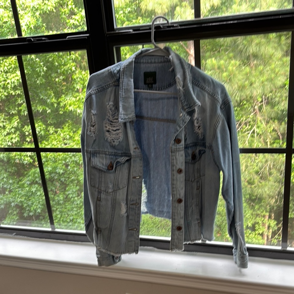 Distressed Light Blue Denim Jacket